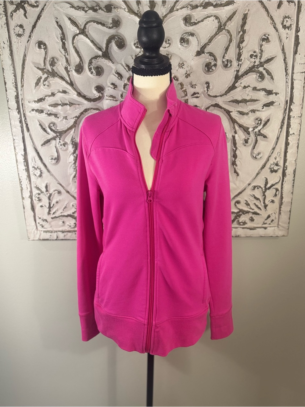 Athletic Works Hot Pink Full-Zip Bomber Jacket - Picture 2 of 4